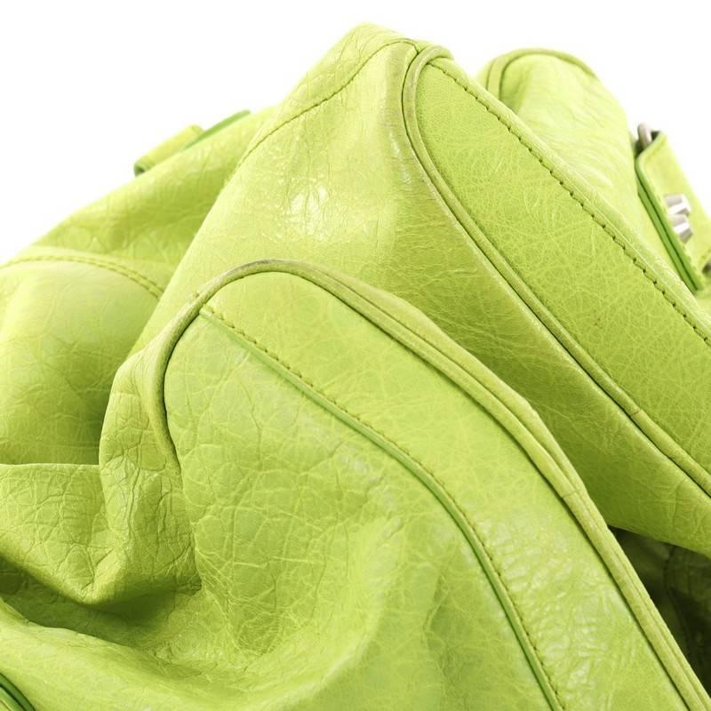 Green Balenciaga Squash S Boston Duffle Bag Lambskin Small