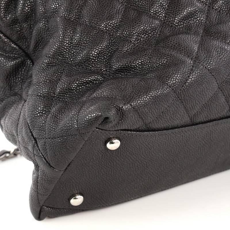 Women's Chanel French Riviera Hobo Quilted Caviar Large