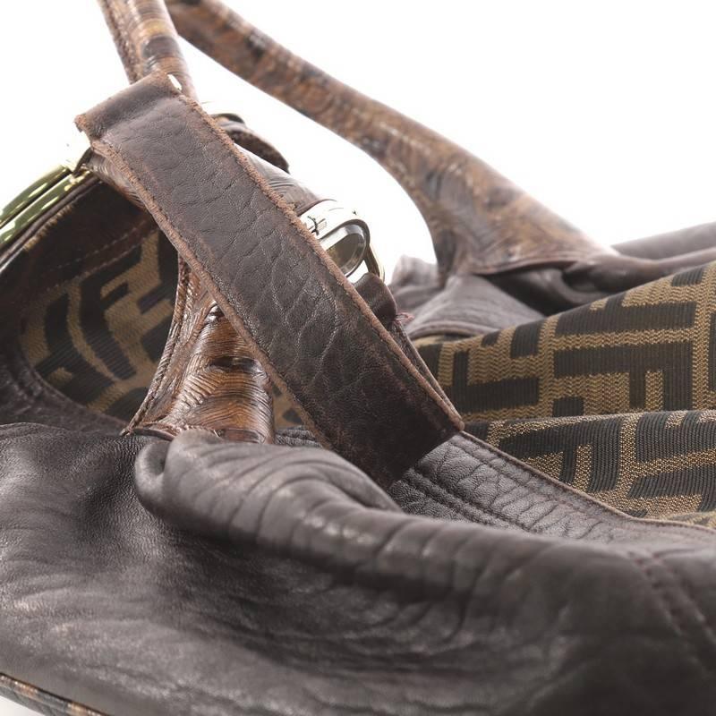 Women's Fendi Tortoise Spy Bag Zucca Canvas and Leather