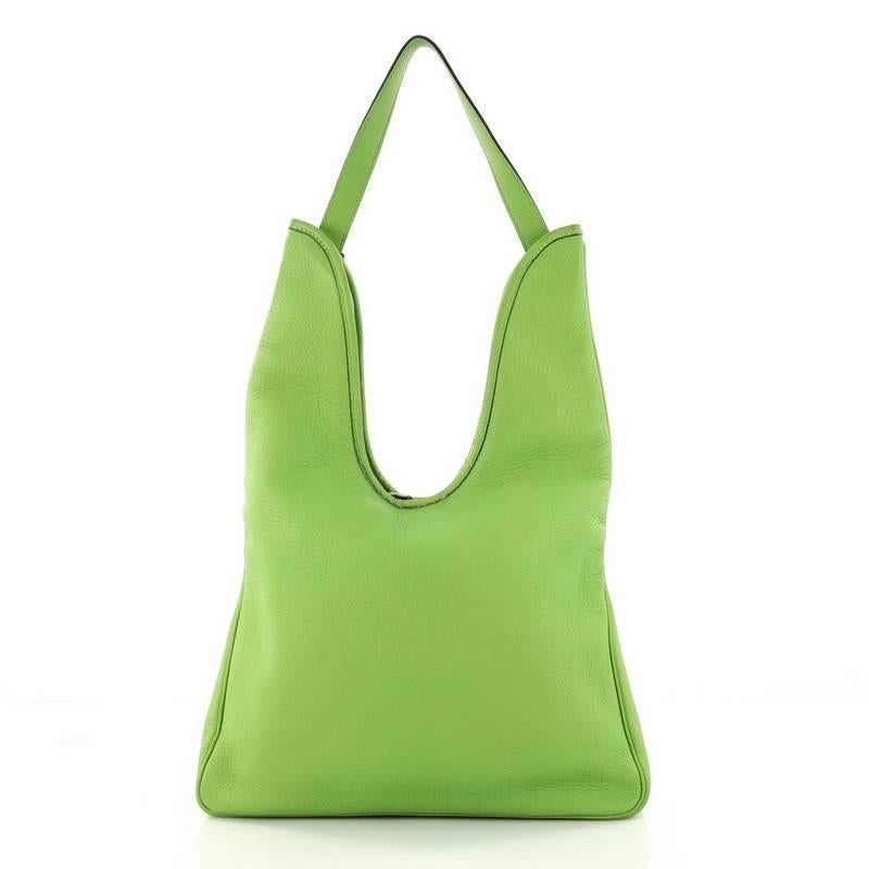 Hermes Massai Handbag Leather 32 In Good Condition In NY, NY