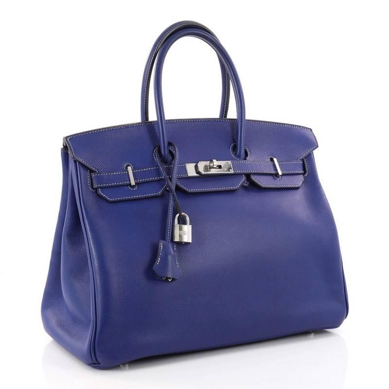 Purple Hermes Candy Birkin Handbag Epsom 35