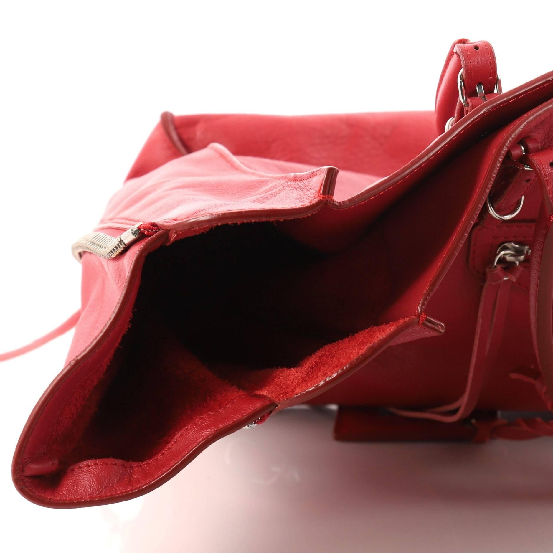 Women's or Men's Balenciaga Papier A4 Zip Around Classic Studs Handbag Leather Mini