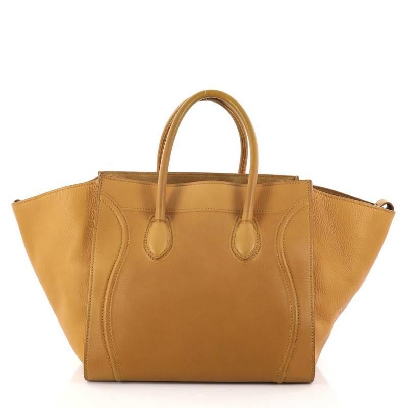 Celine Phantom Handbag Grainy Leather Medium In Good Condition In NY, NY
