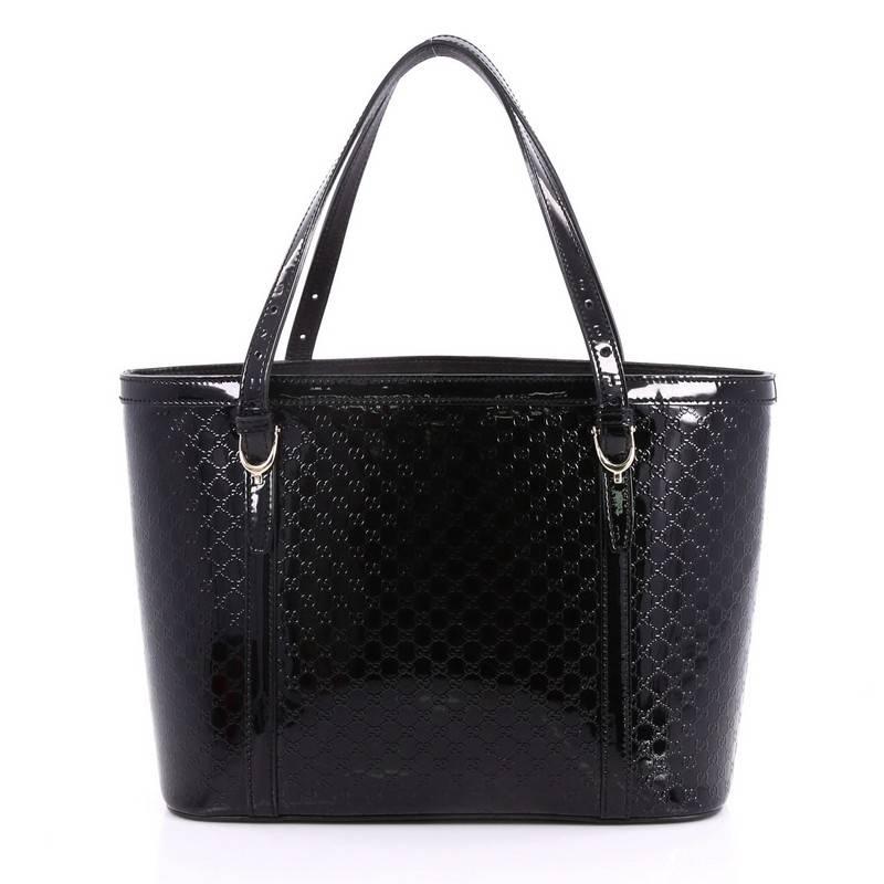 Gucci Nice Tote Patent Microguccissima Leather Small In Excellent Condition In NY, NY