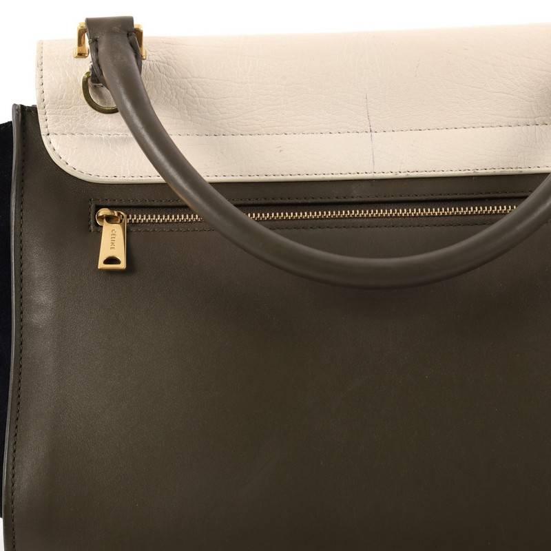 Celine Tricolor Trapeze Handbag Leather Small 2