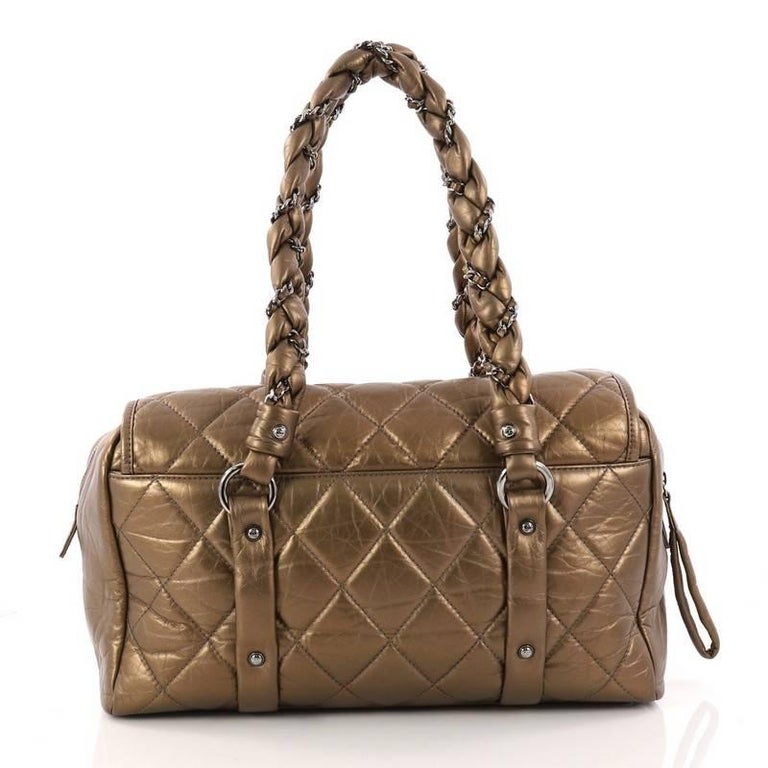 Chanel Quilted Distressed Lambskin Medium Lady Braid Flap Tote at 1stDibs