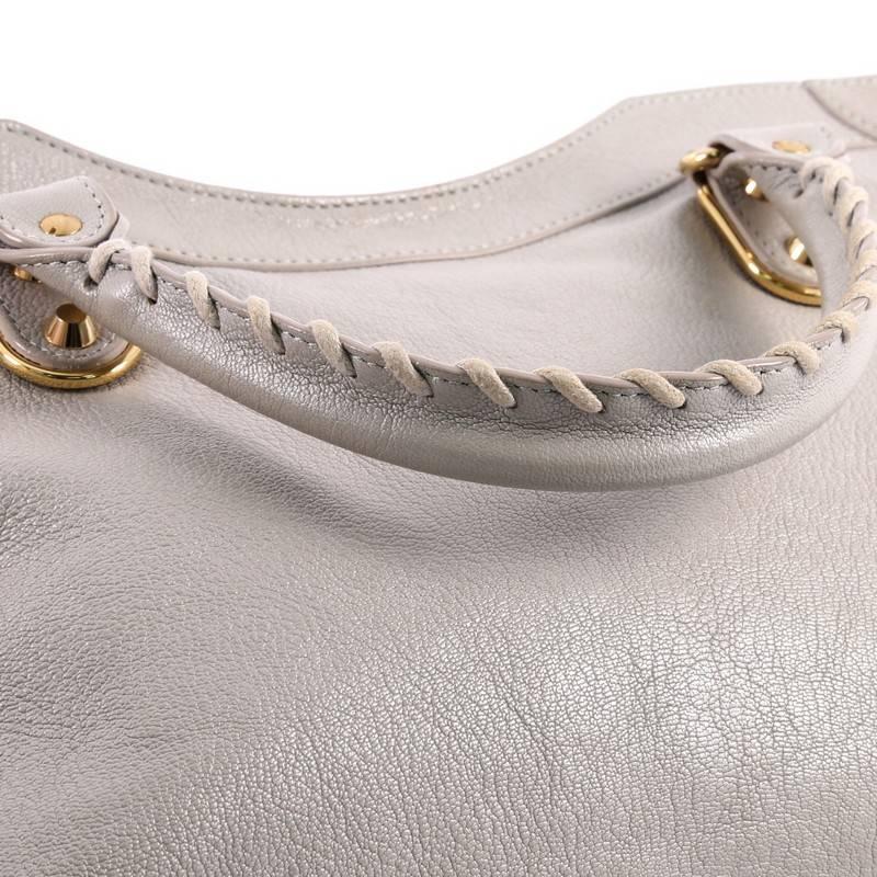 Balenciaga City Classic Studs Metallic Edge Handbag Leather Medium 3