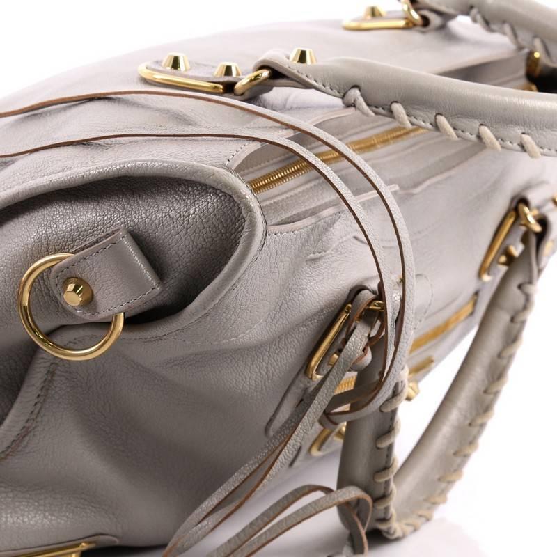 Balenciaga City Classic Studs Metallic Edge Handbag Leather Medium 2