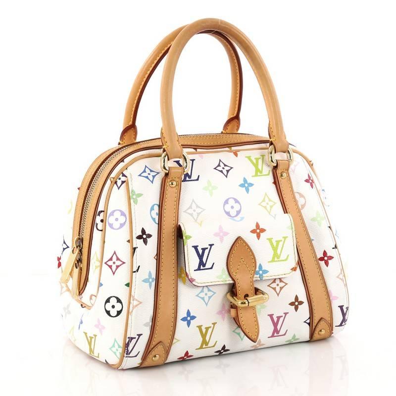 Beige Louis Vuitton Priscilla Handbag Monogram Multicolor