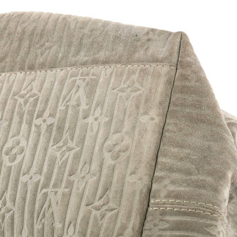 Louis Vuitton Limited Edition Whisper Bag Monogram Suede and Python GM In Good Condition In NY, NY
