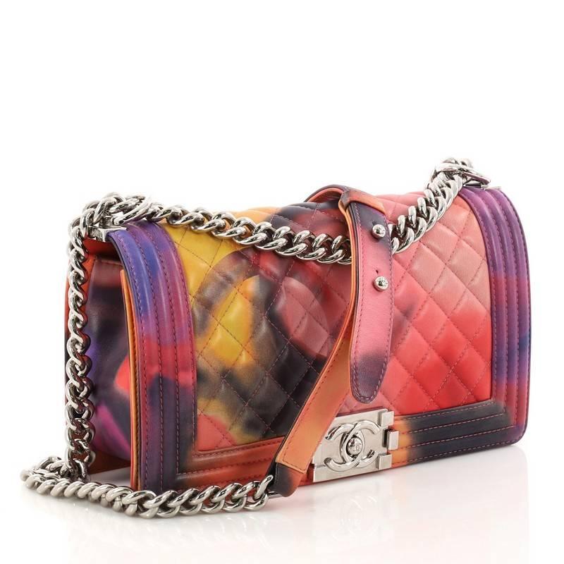 chanel flower power boy bag