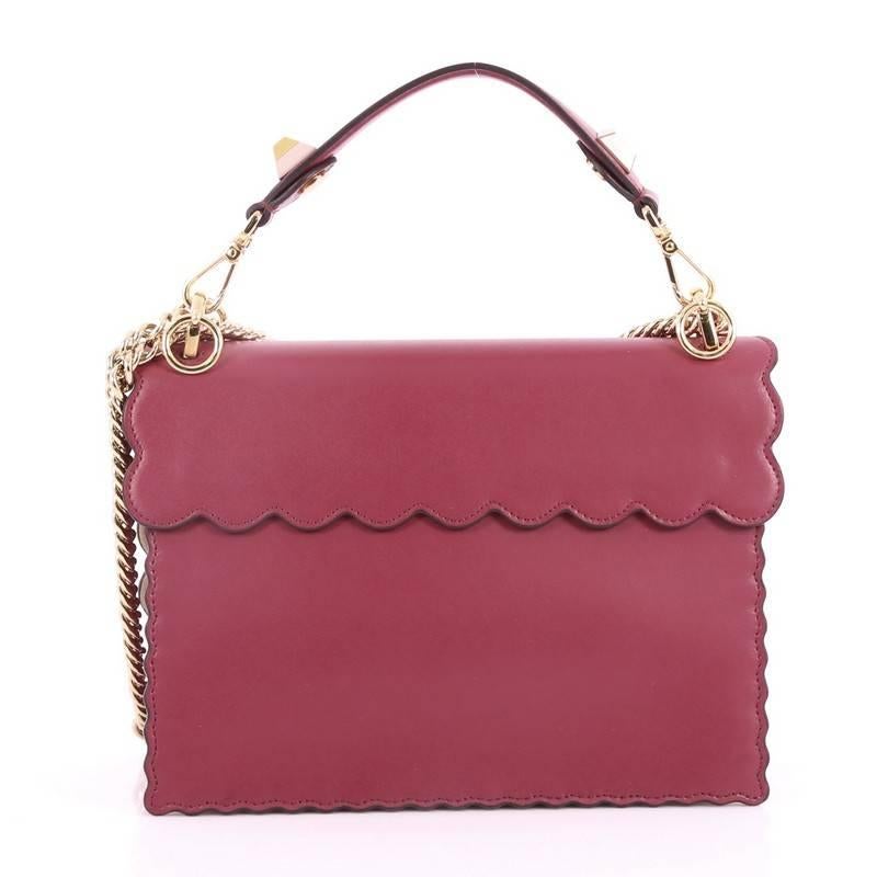 Fendi Kan I Leather Medium Handbag  In Good Condition In NY, NY