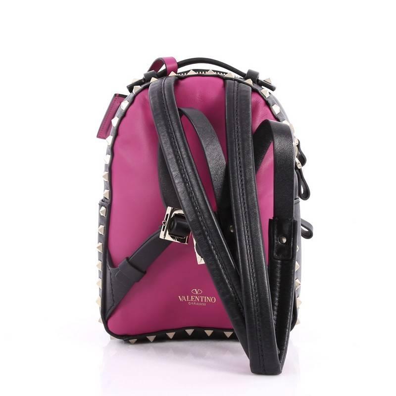 Pink Valentino Rockstud Backpack Leather Mini