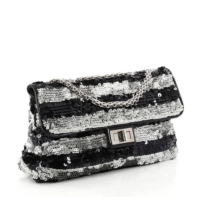 Black Chanel Medium Sequins Reissue Flap Bag 