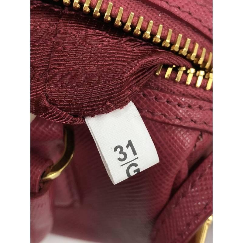 Prada Lux Saffiano Leather Mini Convertible Boston Bag In Good Condition In NY, NY