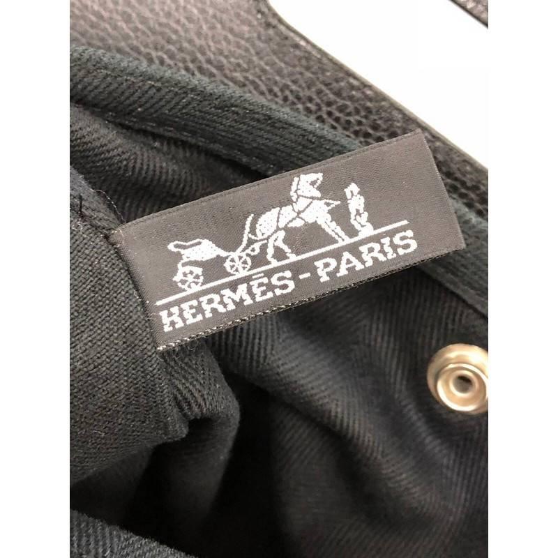 Hermes Valparaiso Toile And Leather PM Handbag  2