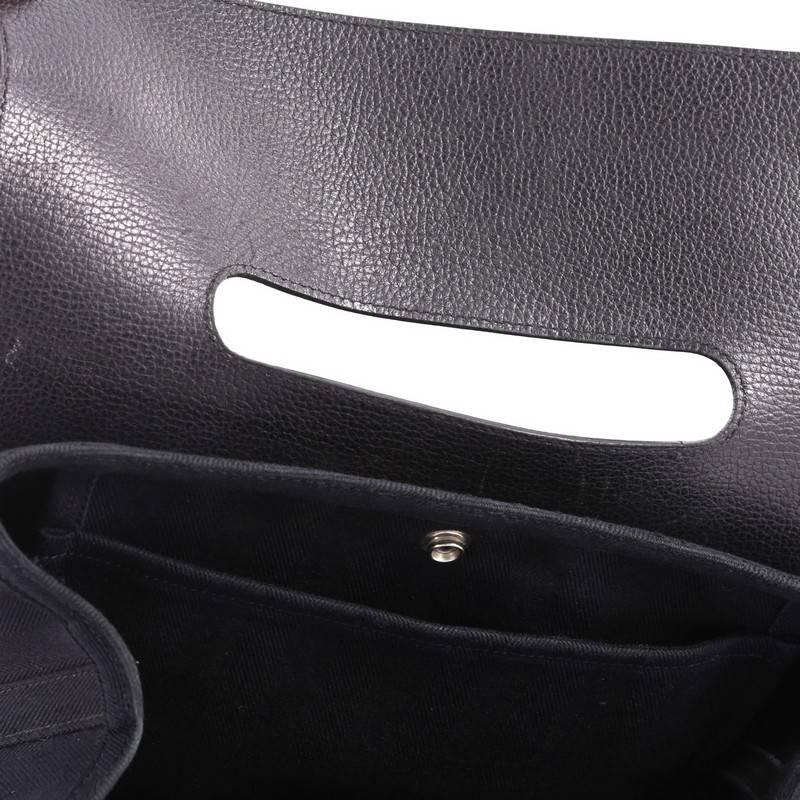 Black Hermes Valparaiso Toile And Leather PM Handbag 