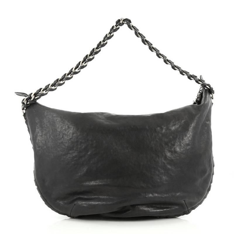 Chanel Modern Chain Hobo Calfskin Large In Good Condition In NY, NY