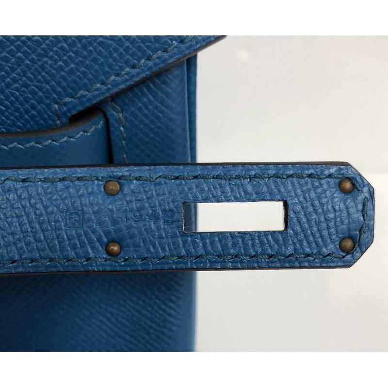 Hermes Birkin Handbag Mykonos Epsom with Palladium Hardware 35 3