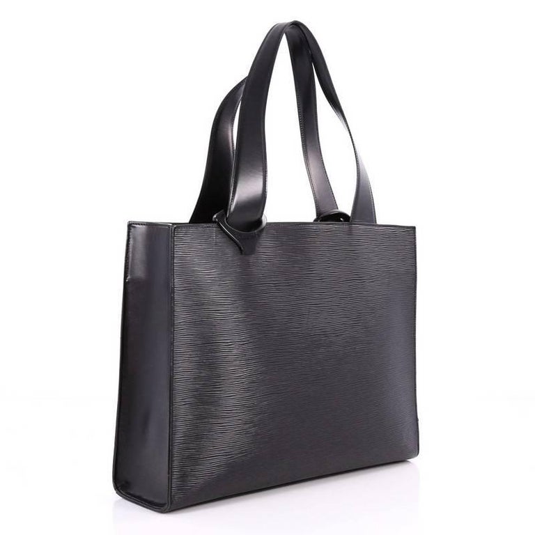 Louis Vuitton Black Epi Leather Lussac Tote Bag - Yoogi's Closet