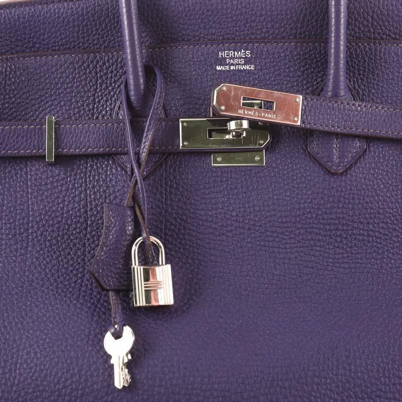 Hermes Iris Togo with Palladium Hardware 35 Birkin Handbag  1