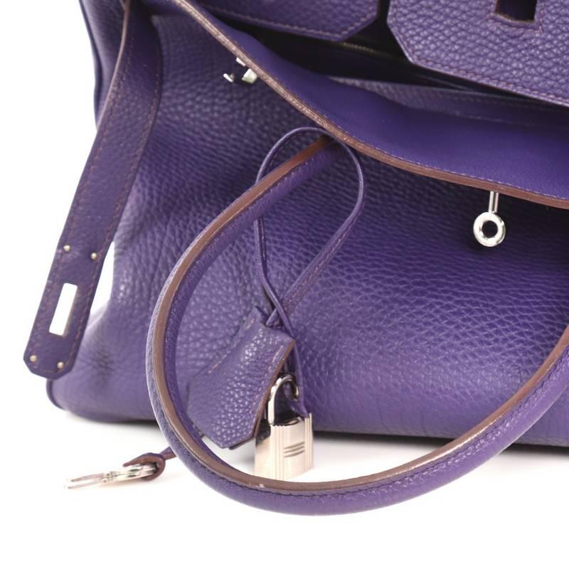 Hermes Iris Togo with Palladium Hardware 35 Birkin Handbag  2