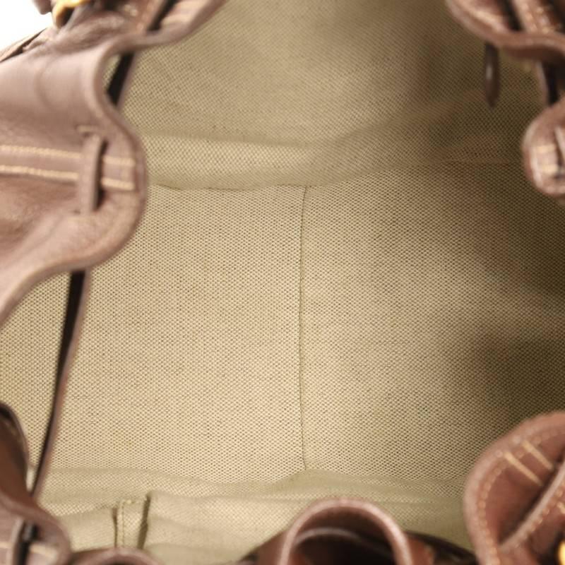 Prada Drawstring Tassel Tote Cervo Leather 1