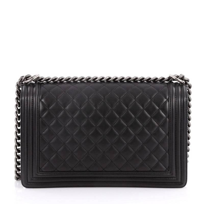 Chanel Boy Flap Bag Quilted Calfskin New Medium In Good Condition In NY, NY