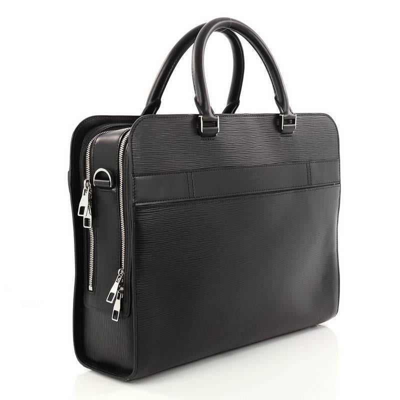 Black Louis Vuitton Bassano Handbag Epi Leather GM
