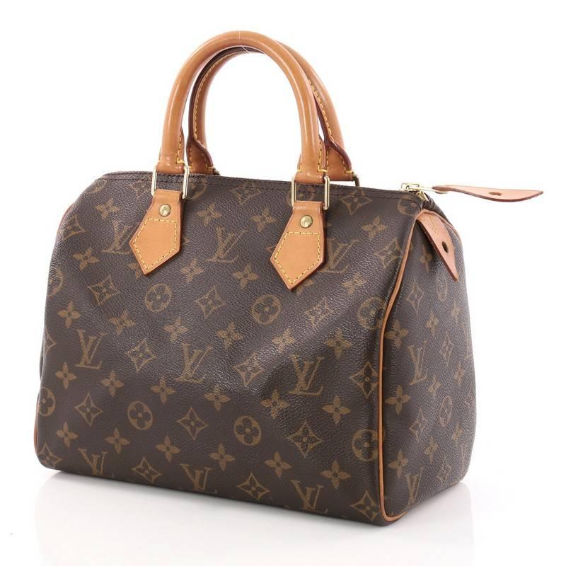 Louis Vuitton Speedy Handbag Monogram Canvas 25 In Good Condition In NY, NY