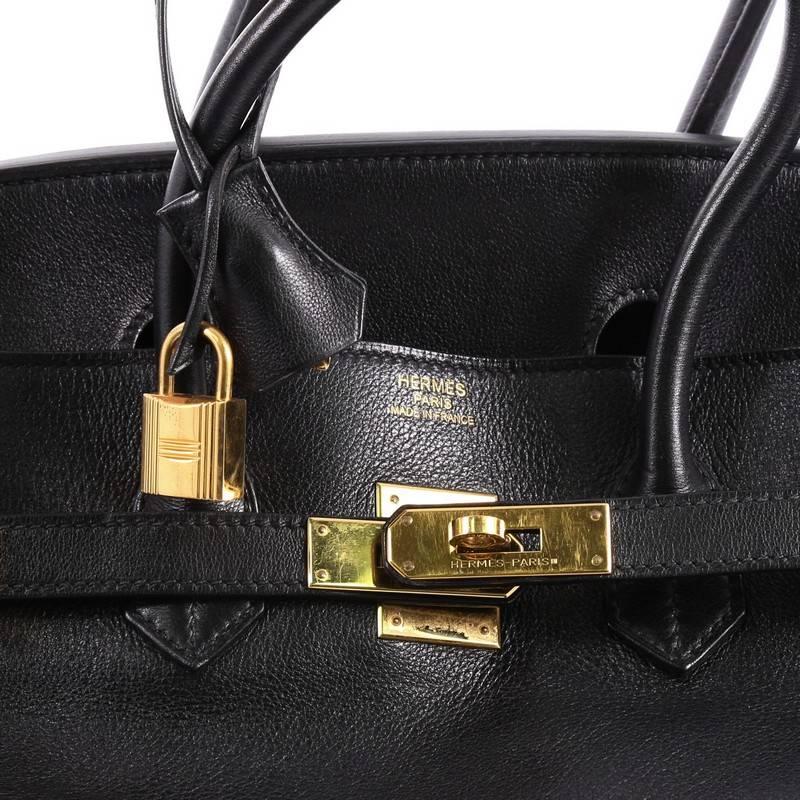 Hermes Black Swift with Gold Hardware 35 Birkin Handbag  2