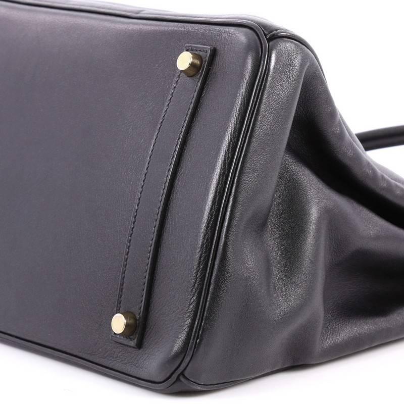 Hermes Black Swift with Gold Hardware 35 Birkin Handbag  3