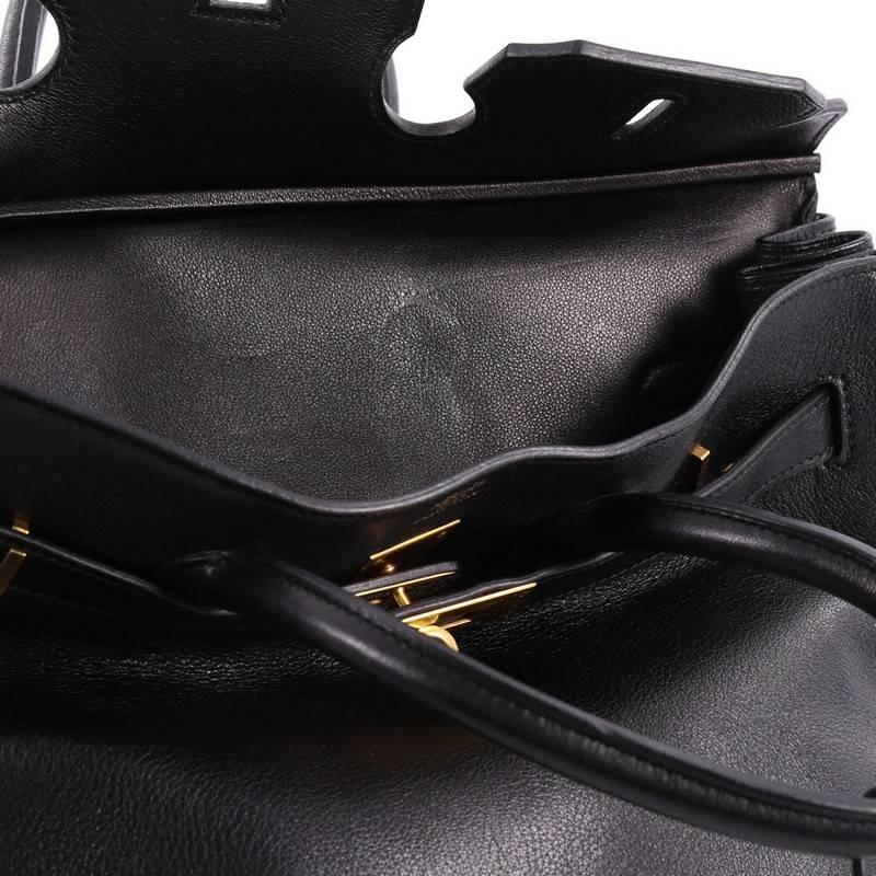 Hermes Black Swift with Gold Hardware 35 Birkin Handbag  4