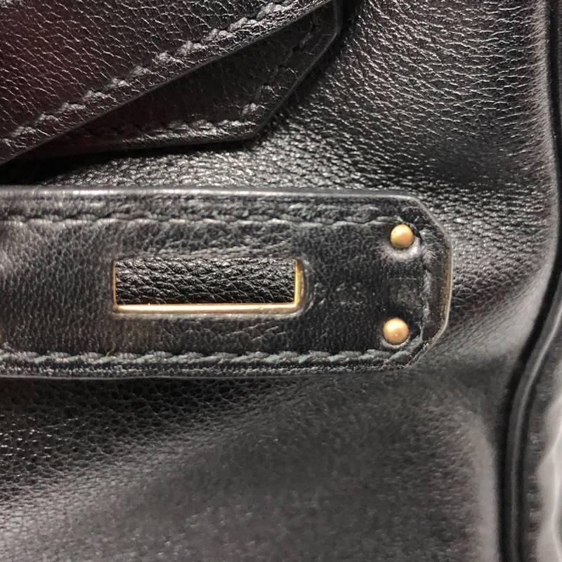 Hermes Black Swift with Gold Hardware 35 Birkin Handbag  8