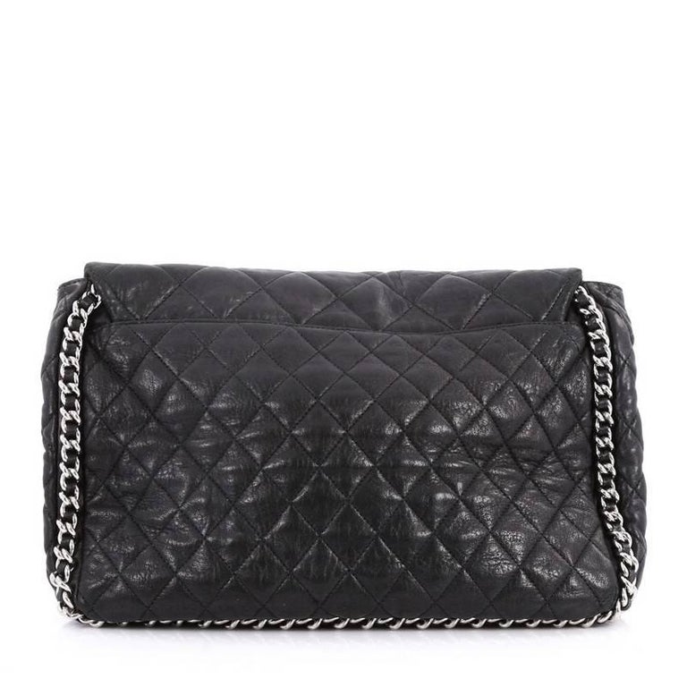 Chanel Chain Around Flap Bag Quilted Leather Maxi At 1stdibs Chanel Chain Around Flap Bag Quilted Leather Maxi In Good Condition For New York