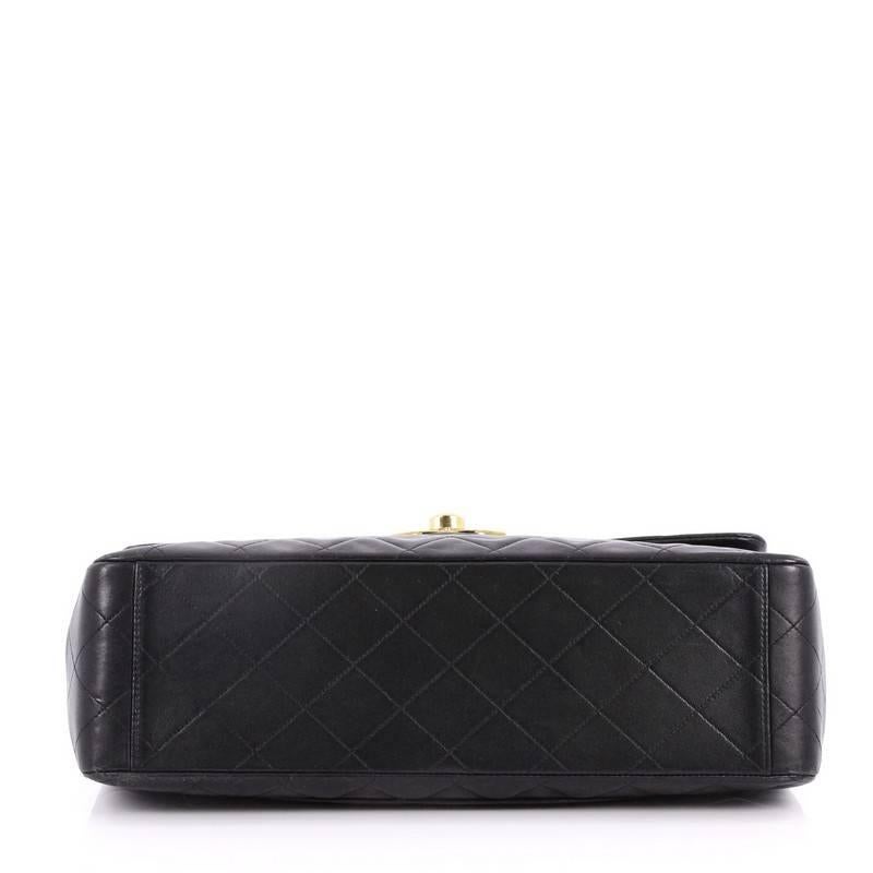 Women's or Men's Chanel Vintage Classic Single Flap Bag Quilted Lambskin Maxi