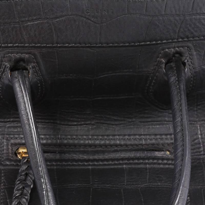 Celine Phantom Handbag Crocodile Embossed Leather Medium 2