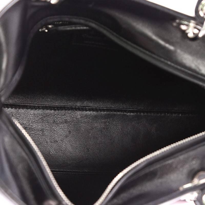 Christian Dior Lady Dior Front Pocket Handbag Leather Large 2