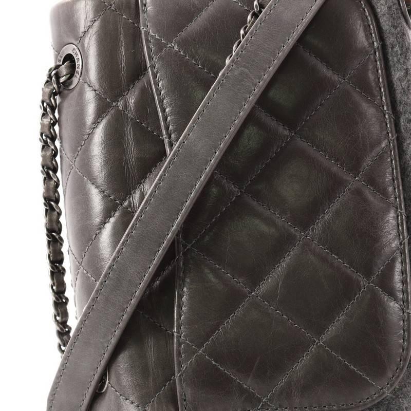 Chanel Paris-Salzburg Flap Bag Felt and Quilted Calfskin Mini 1