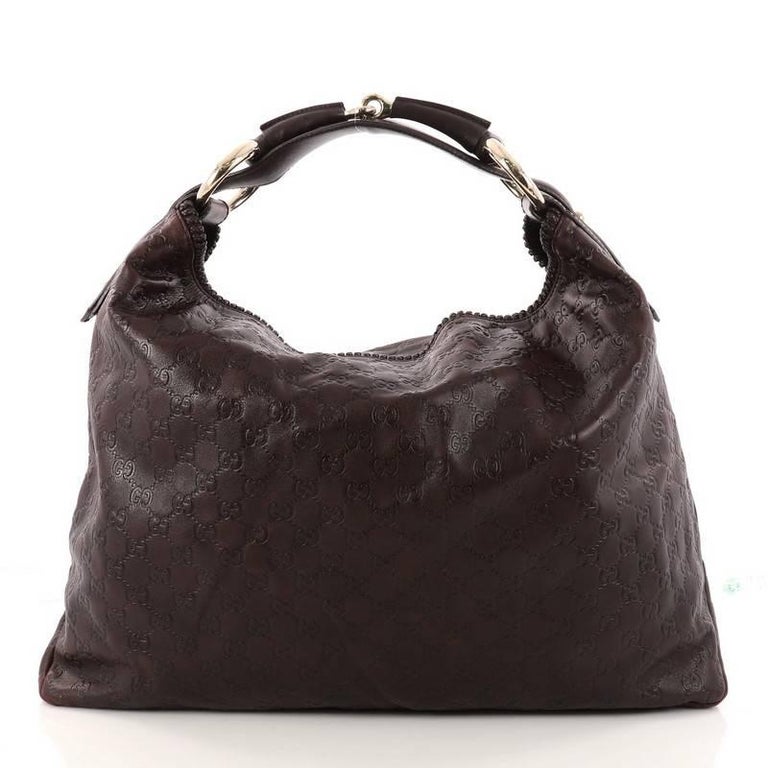 gucci guccissima horsebit hobo