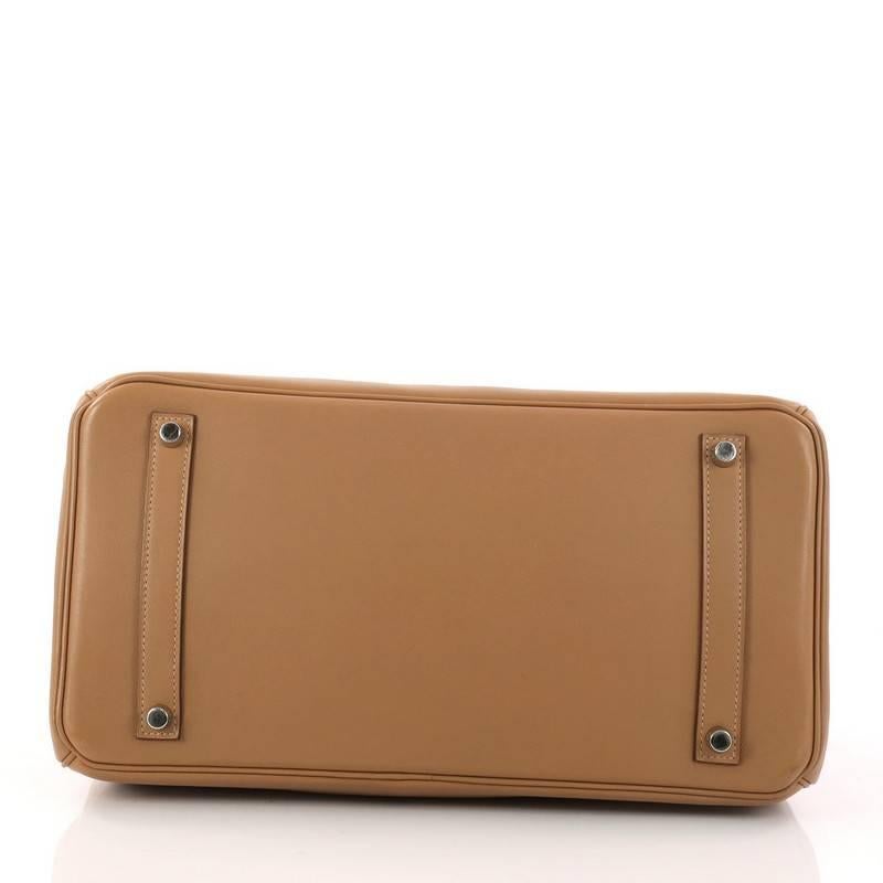 Hermes Birkin Handbag Tabac Brown Swift with Palladium Hardware 35 1