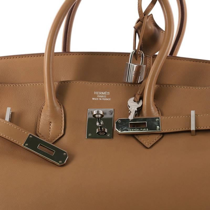 Hermes Birkin Handbag Tabac Brown Swift with Palladium Hardware 35 2