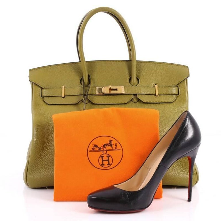 garbage go shopping erection Hermes Vert Chartreuse Green Clemence with Gold Hardware 35 Birkin Handbag  at 1stDibs | chartreuse handbag