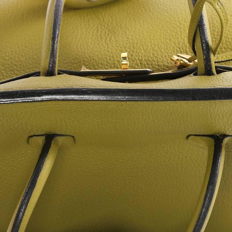 Hermes Vert Chartreuse Green Clemence with Gold Hardware 35 Birkin Handbag 1
