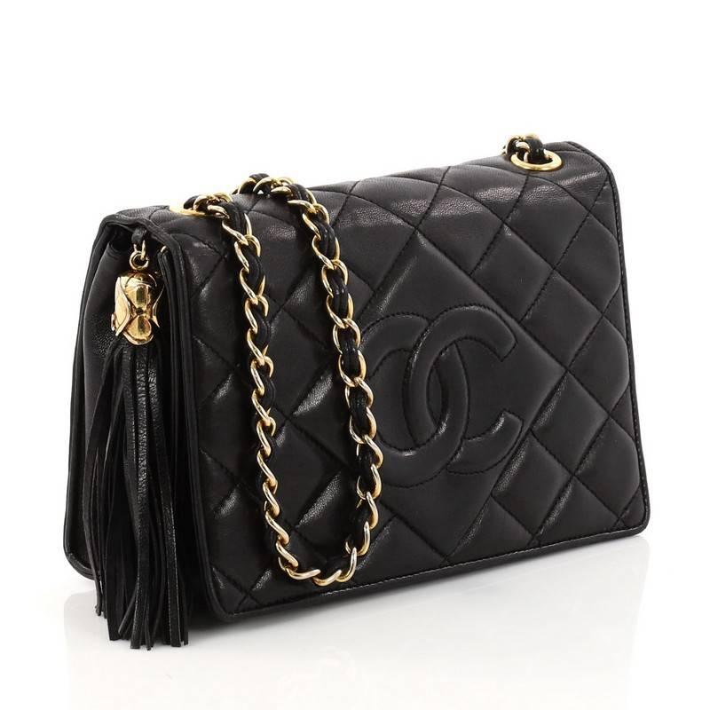 Chanel Vintage Diamond CC Flap Bag Quilted Lambskin Mini