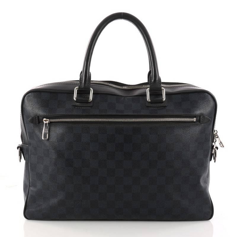 Black Louis Vuitton Porte-Documents Damier Cobalt Business Bag 