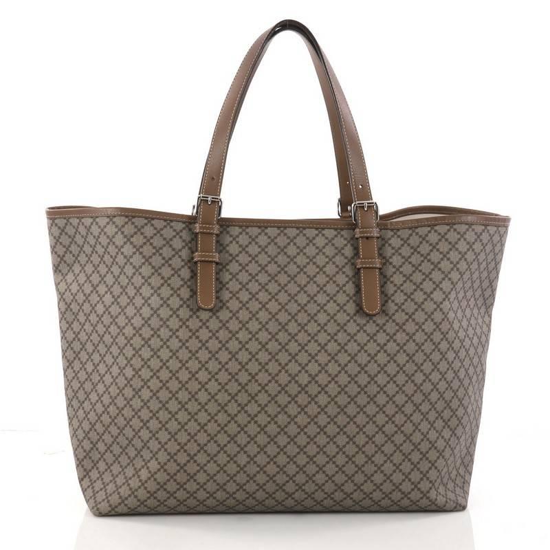 Gucci Belted Tote Diamante Coated Canvas Large In Good Condition In NY, NY