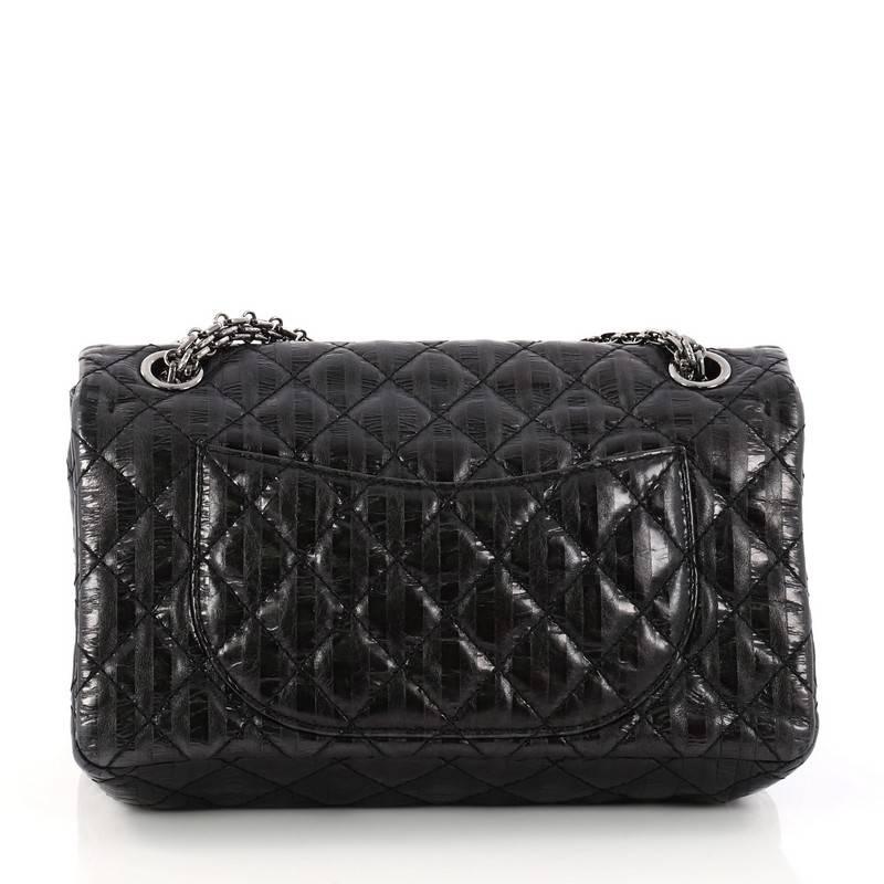Chanel Accordion Reissue Shoulder Bag Quilted Aged Calfskin Medium In Good Condition In NY, NY