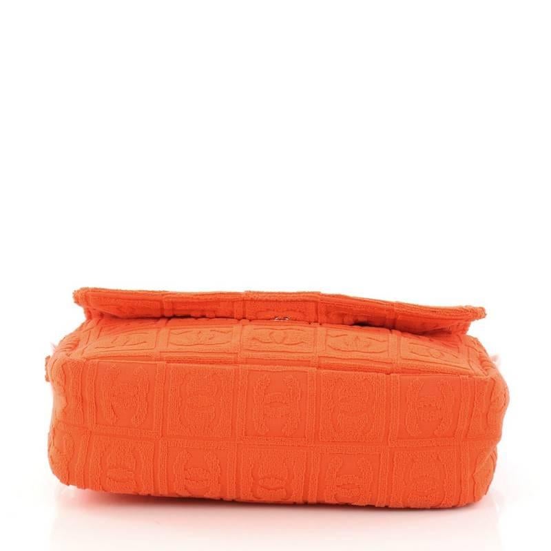Women's or Men's Chanel Sport Line Resin Camera Flap Bag Terry Cloth Medium