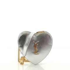 Saint Laurent Love Heart Kette Tasche aus Leder Mini